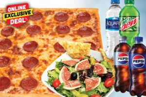 Fun Times Deal: One 18" 1-Topping Pizza, Italian Salad, and four 20 Ounce Sodas