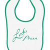 Ledo Pizza Baby Bib with green ledo and rim