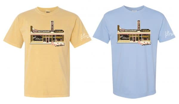 Vintage Ledo Pizza T-Shirt yellow and blue