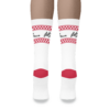 White Ledo Pizza Logo Socks back