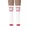 White. Ledo Pizza Logo Socks front